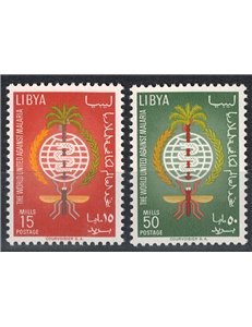 LIBYA 1962 Fight against malaria 2v MNH**