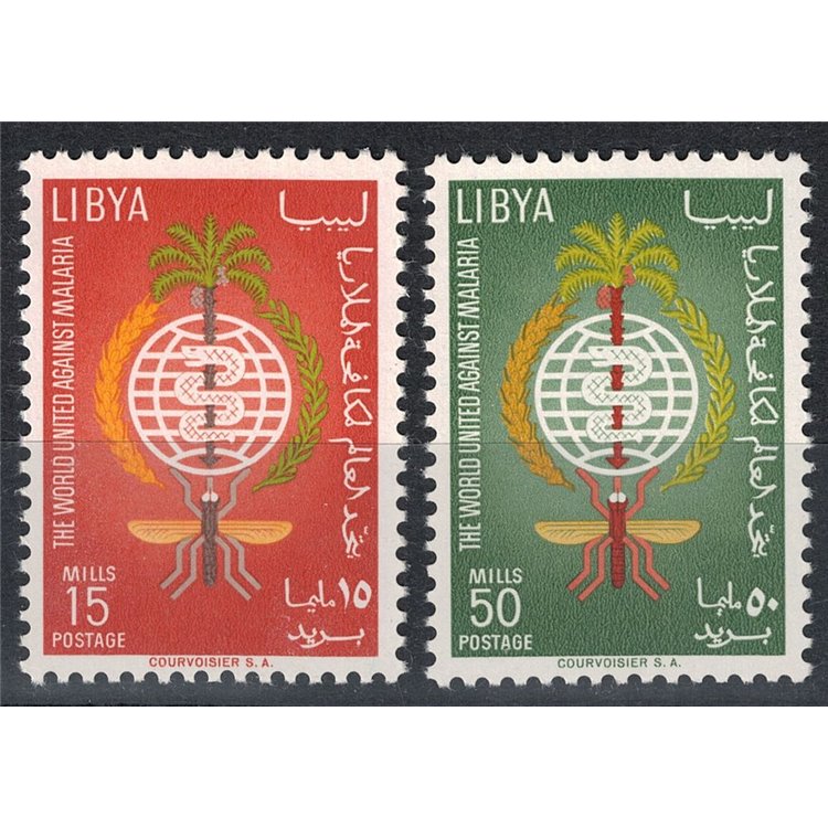 LIBYA 1962 Fight against malaria 2v MNH**