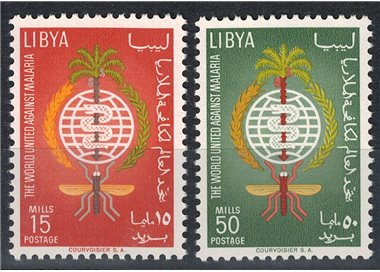 LIBYA 1962 Fight against malaria 2v MNH**