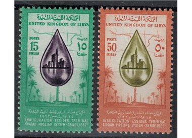 LIBYA 1962 Sidrah Oil Pipeline 2v MNH**