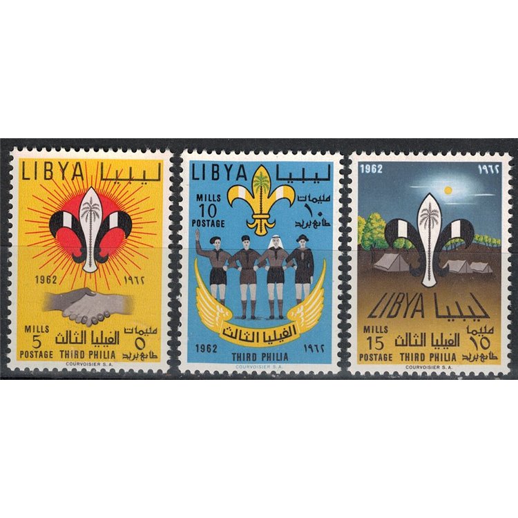 LIBYA 1962 Boy Scouts Rally 3v MNH**