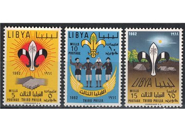 LIBYA 1962 Boy Scouts Rally 3v MNH**