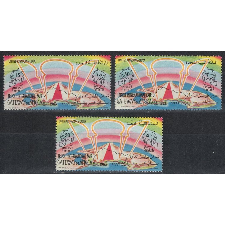 LIBIA 1963 Fiera di Tripoli 3v MNH**