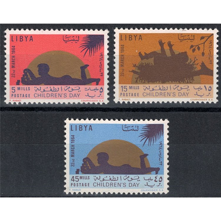 LIBYA 1964 Children's Day 3v MNH**