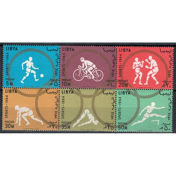 LIBIA 1964 Olimpiadi di Tokyo 6v MNH**