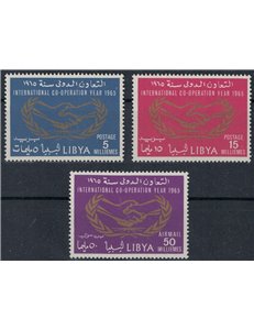 LIBYA 1965 Year of International Cooperation 3v MNH**