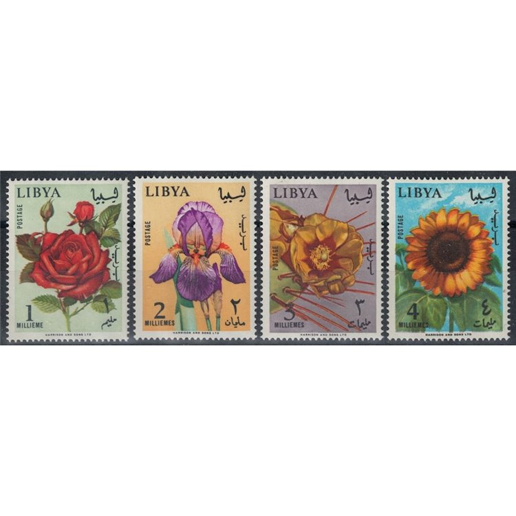 LIBIA 1965 Fiori diversi 4v MNH**