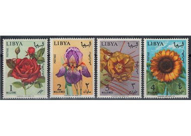 LIBYA 1965 Various flowers 4v MNH**