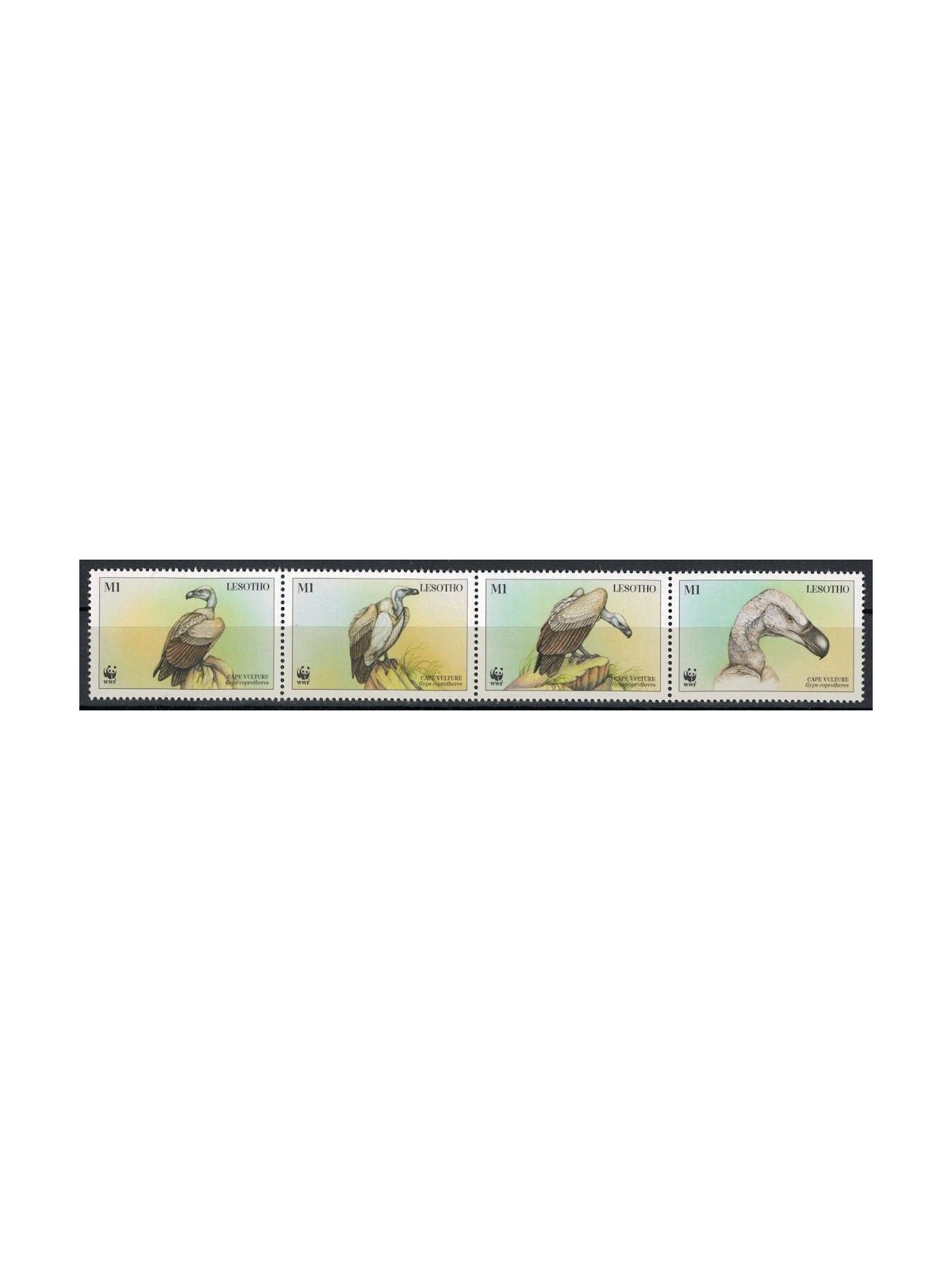 LESOTHO 1998 Protected Animals, Cape Griffon Vulture 4v MNH**