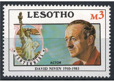 LESOTHO 1986 Statua della Libertà (David Niven) MNH**