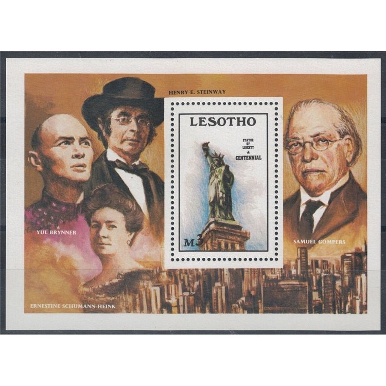 LESOTHO 1986 Statua della Libertà BF MNH**