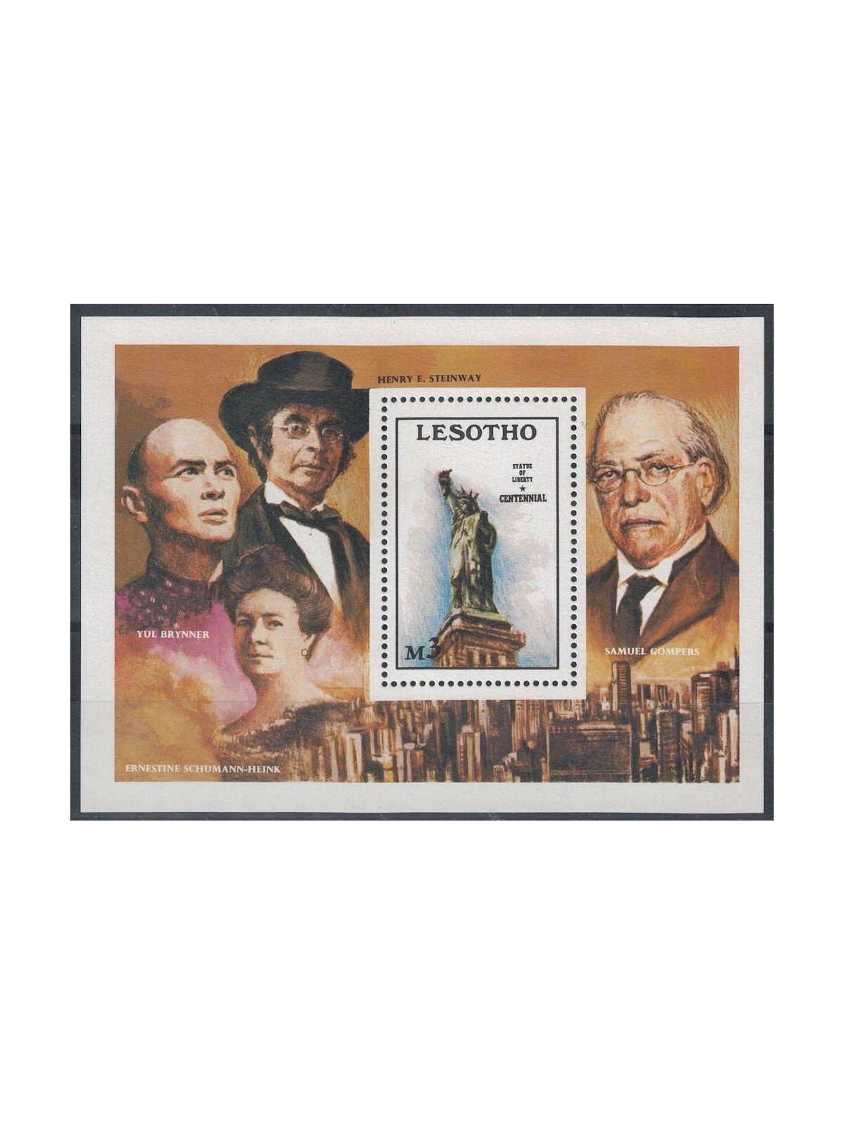 LESOTHO 1986 Statue of Liberty s/s MNH**