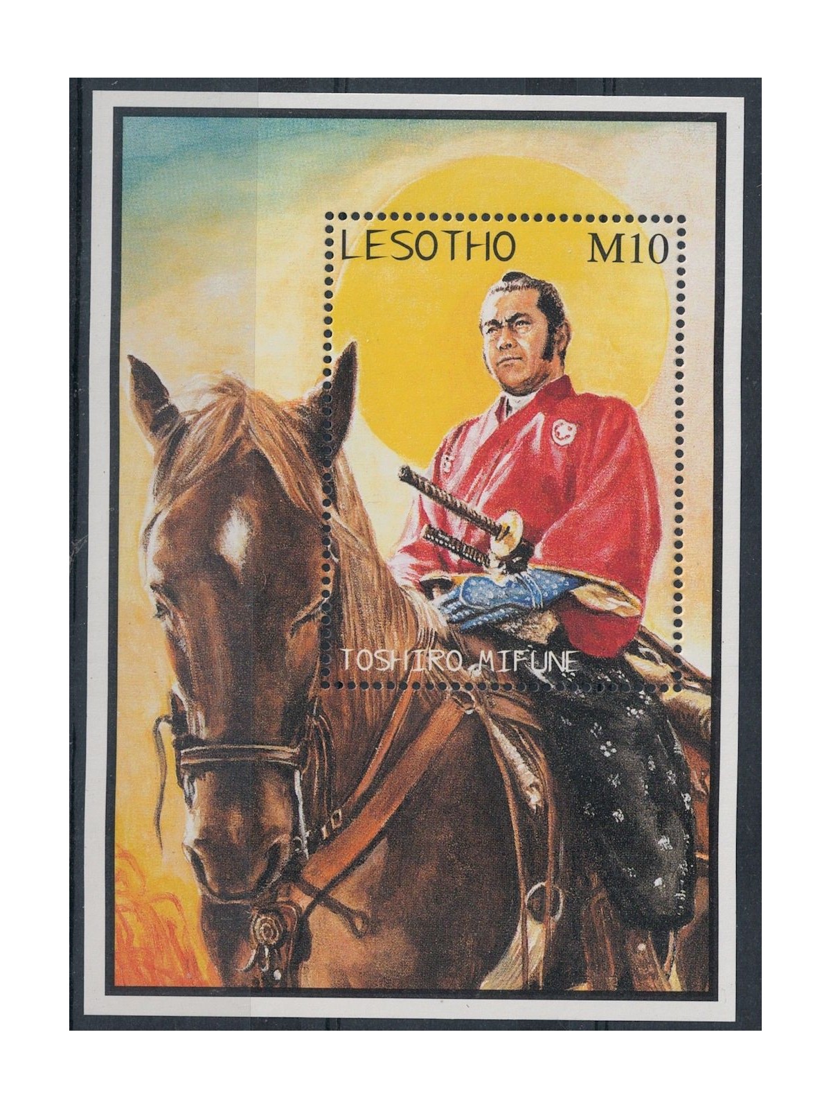 LESOTHO 1998 Attori celebri del cinema giapponese BF MNH**