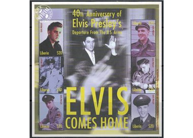 LIBERIA 2000 Elvis Presley (Military Service) 6v MNH**