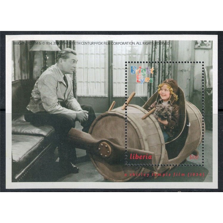 LIBERIA 2000 Shirley Temple (Bright Eyes) s/s MNH**