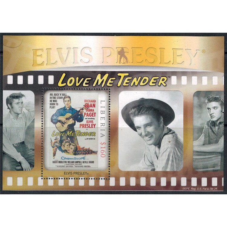 LIBERIA 2009 Elvis Presley, Love Me Tender (I) BF MNH**