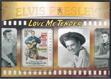 LIBERIA 2009 Elvis Presley, Love Me Tender (I) s/s MNH**