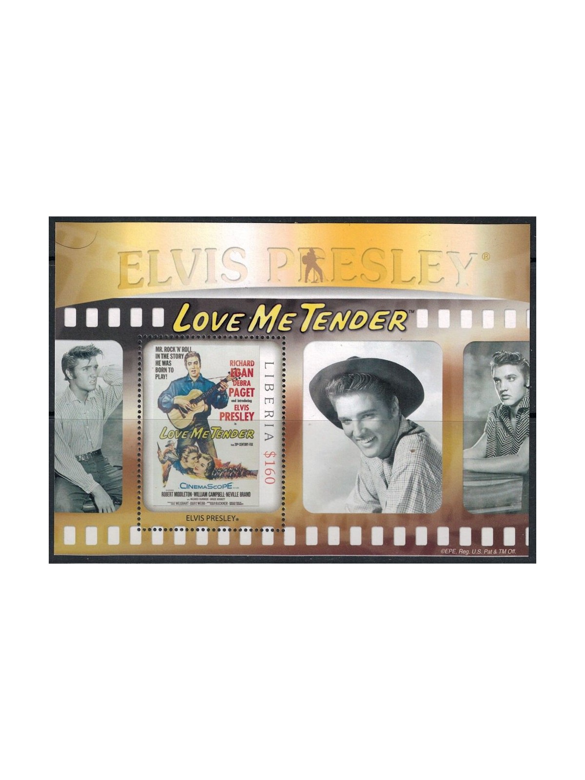 LIBERIA 2009 Elvis Presley, Love Me Tender (I) s/s MNH**
