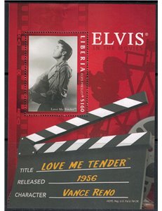 LIBERIA 2009 Elvis Presley, Love Me Tender (II) BF MNH**