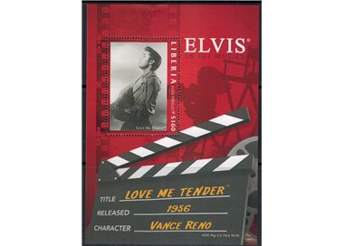 LIBERIA 2009 Elvis Presley, Love Me Tender (II) s/s MNH**
