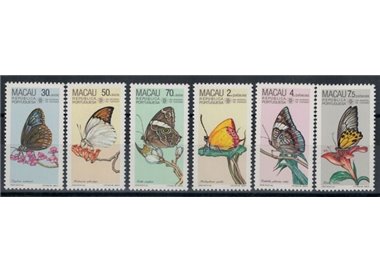 MACAU 1985 Farfalle 6v MNH**