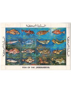 LIBYA 1983 Marine fauna, fish 16v MNH**