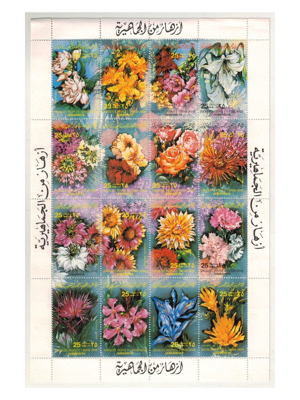 LIBYA 1983 Flora, flowers 16v MNH**