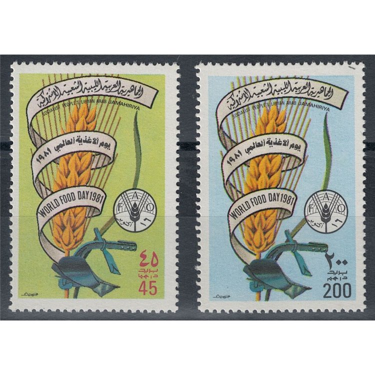 LIBIA 1981 Giornata dell'alimentazione 2v MNH**