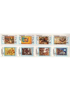 LIBYA 1983 European and Arab paintings 8v MNH**