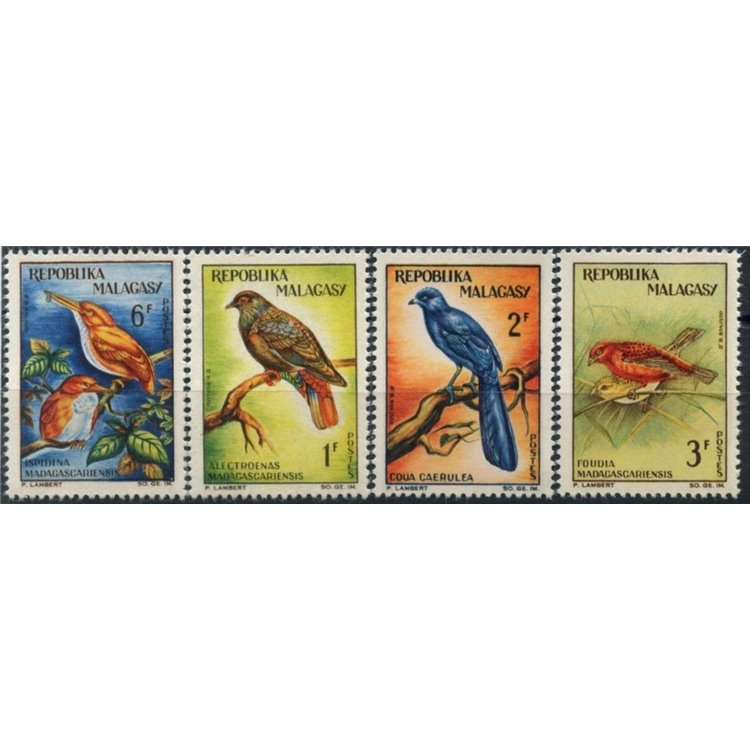 MADAGASCAR 1963 Fauna, uccelli 4v MNH**