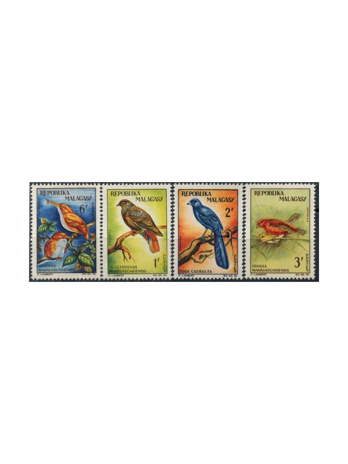 MADAGASCAR 1963 Fauna, uccelli 4v MNH**