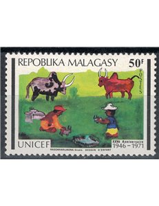 MADAGASCAR 1971 Anniversario Unicef MNH**