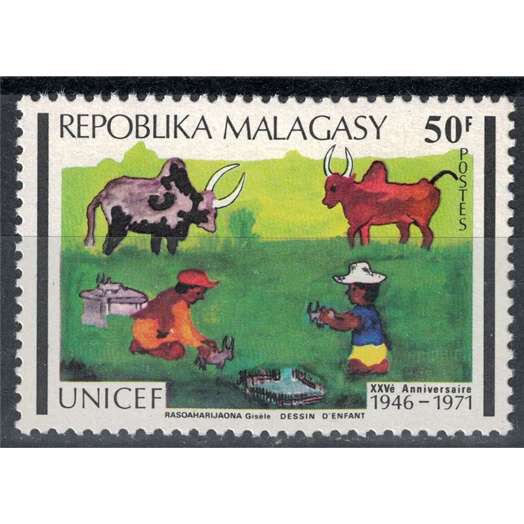 MADAGASCAR 1971 Anniversary Unicef MNH**