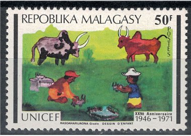 MADAGASCAR 1971 Anniversario Unicef MNH**
