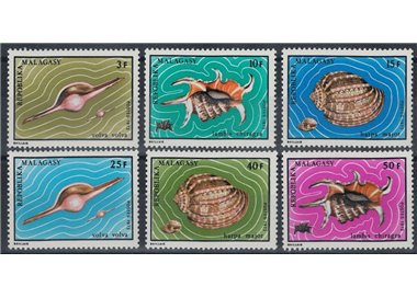 MADAGASCAR 1973 Shells 6v MNH**