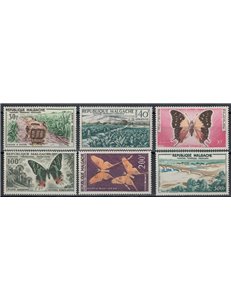 MADAGASCAR 1960 Aspetti del Madagascar, posta aerea 6v MH*