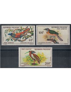 MADAGASCAR 1963 Wildlife, birds, airmail 3v MNH**