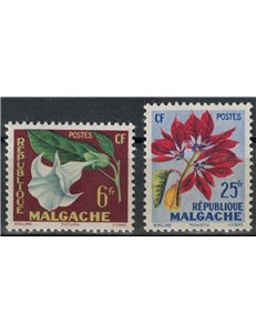 MADAGASCAR 1959 Flora, fiori 2v MNH**