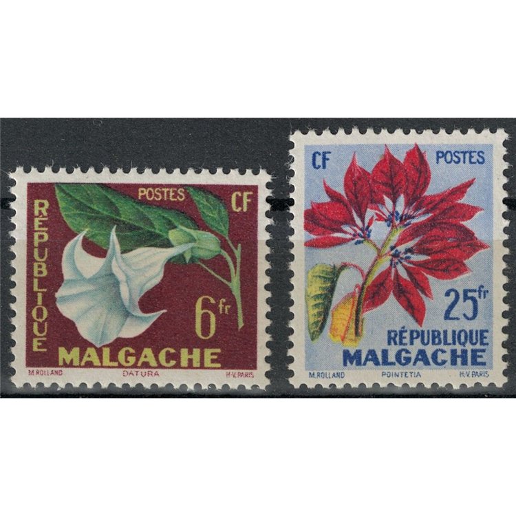 MADAGASCAR 1959 Flora, fiori 2v MNH**