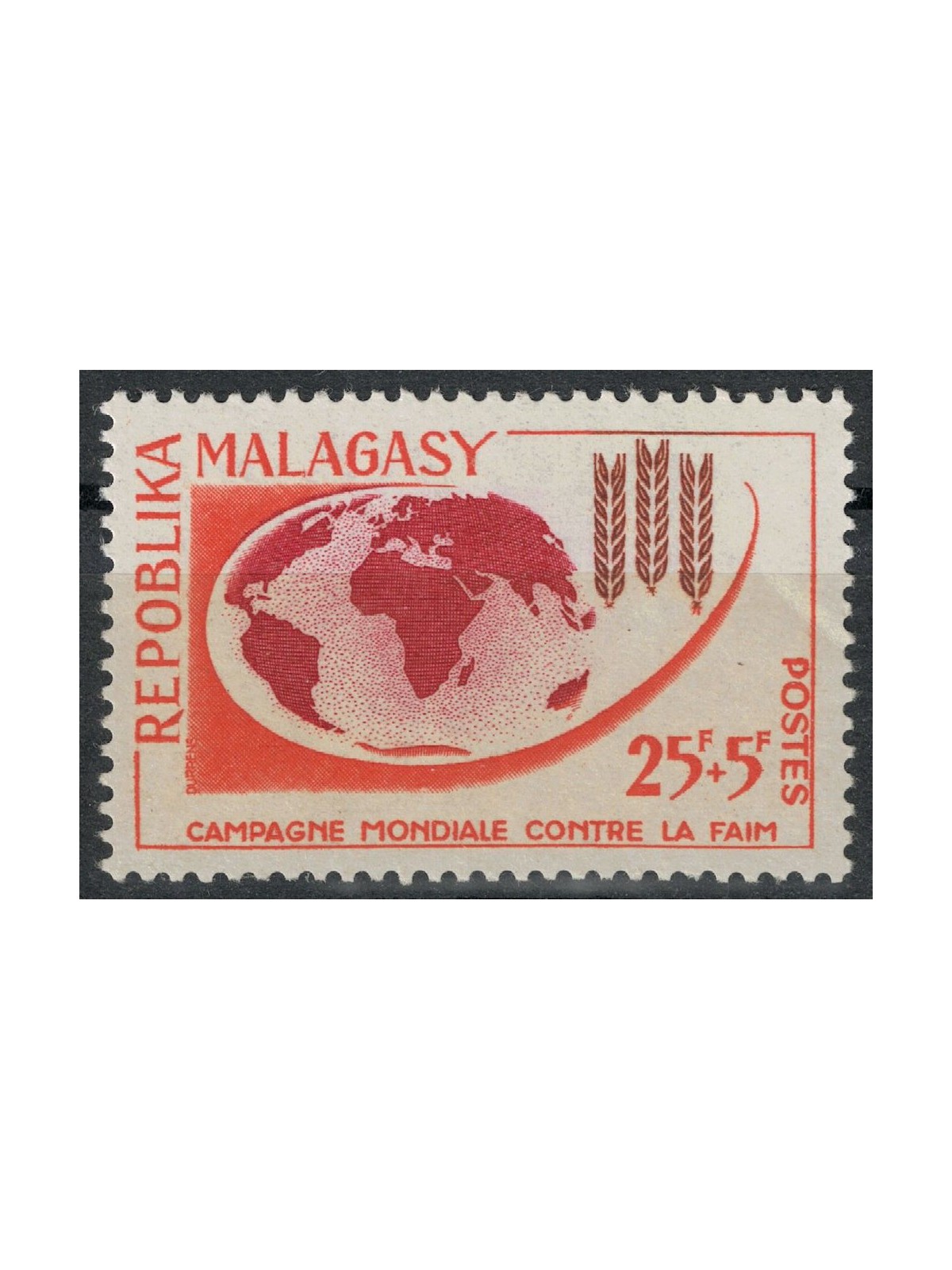 MADAGASCAR 1963 Campaign against hunger MNH**