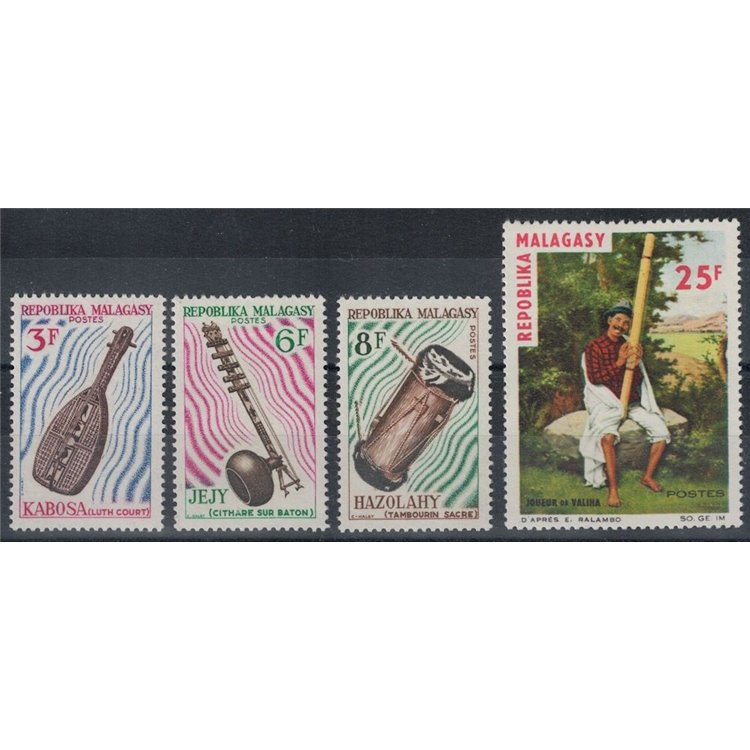MADAGASCAR 1965 Musical Instruments 4v MNH**