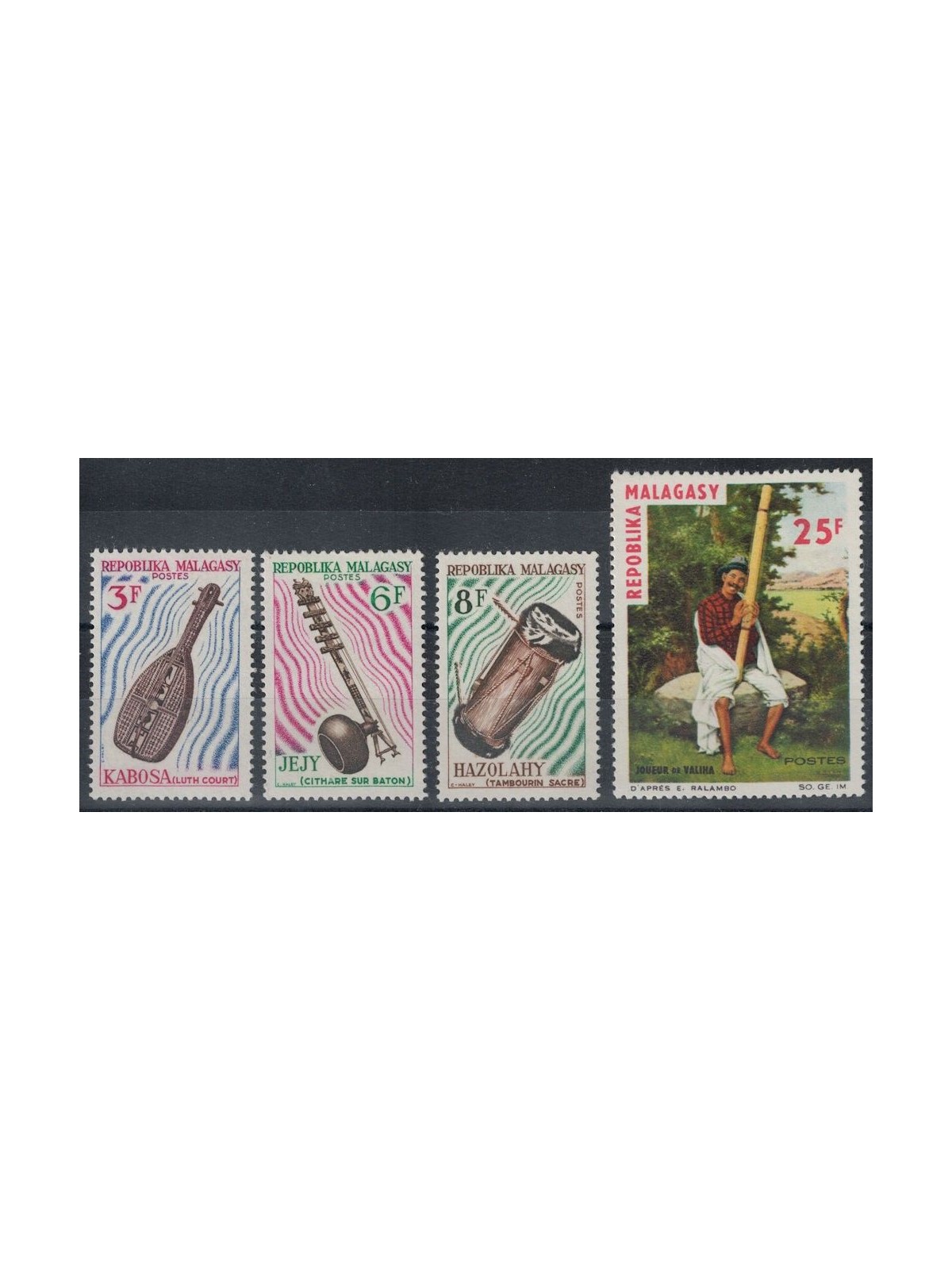 MADAGASCAR 1965 Musical Instruments 4v MNH**