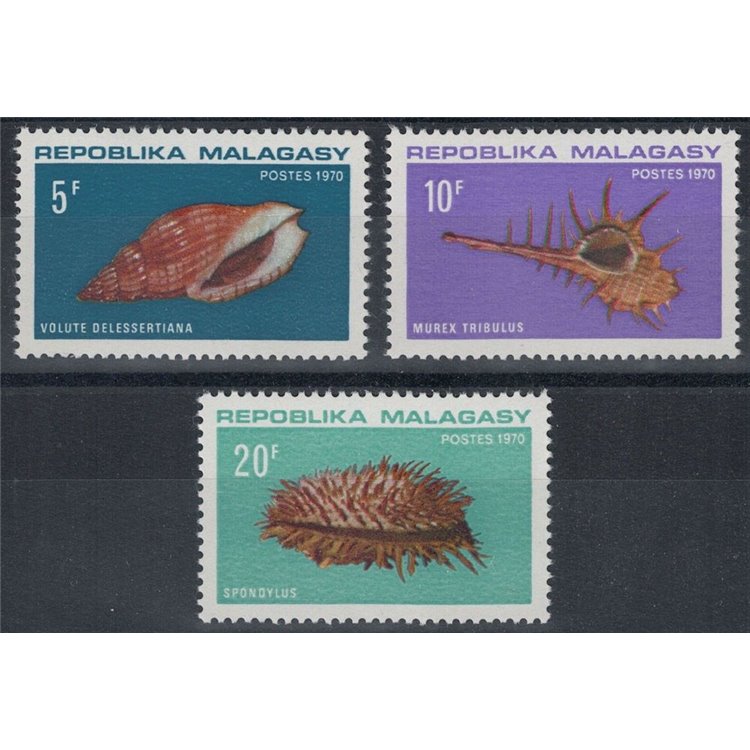 MADAGASCAR 1970 Conchiglie 3v MNH**