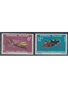 MADAGASCAR 1966 Insects (dent. 12½) 2v MNH**