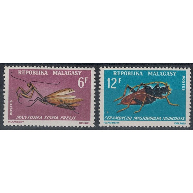 MADAGASCAR 1966 Insects (dent. 12½) 2v MNH**