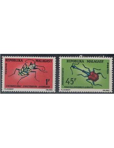 MADAGASCAR 1966 Insects (dent. 12½x12) 2v MNH**