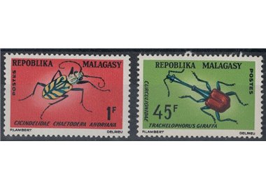 MADAGASCAR 1966 Insects (dent. 12½x12) 2v MNH**