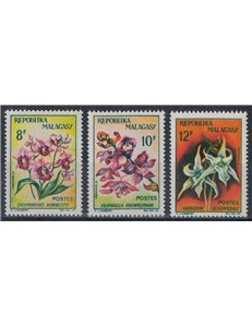 MADAGASCAR 1963 Orchids 3v MNH**