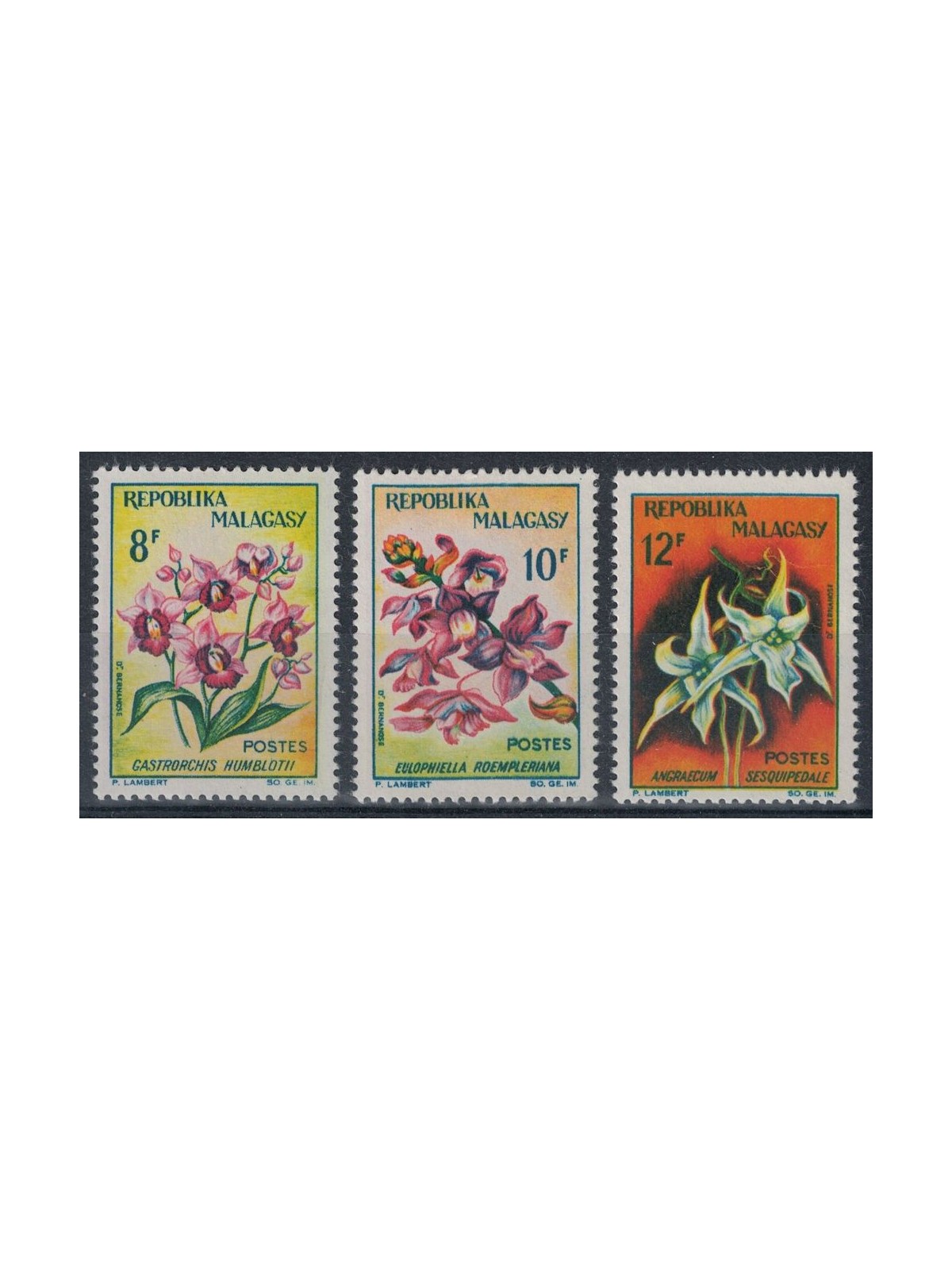 MADAGASCAR 1963 Orchidee 3v MNH**