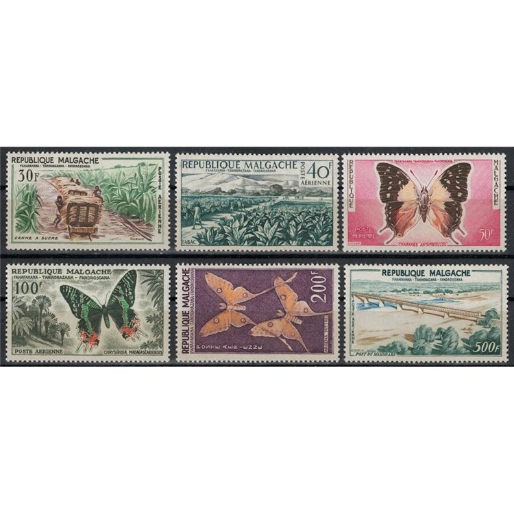 MADAGASCAR 1960 Aspects of Madagascar, airmail 6v MNH**